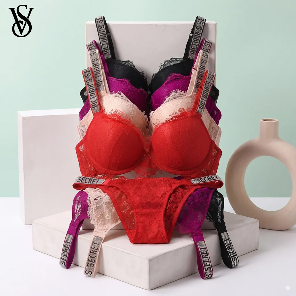 Lace Bralette Set - Comodo Set di Lingerie Modellante Push-Up