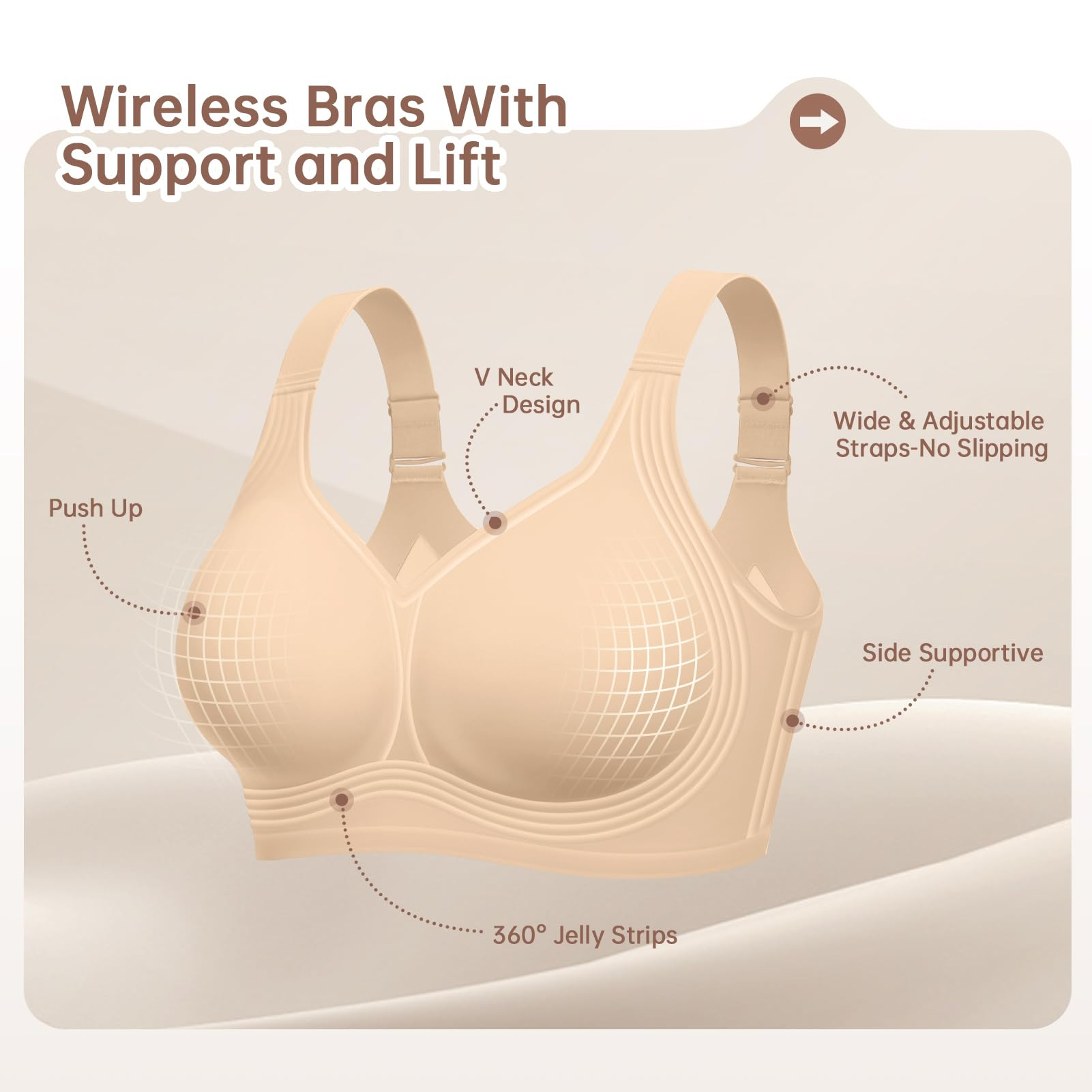 Reggiseno Senza Ferretto Plus  - Plunge Bra Push Up recensione e prezzo