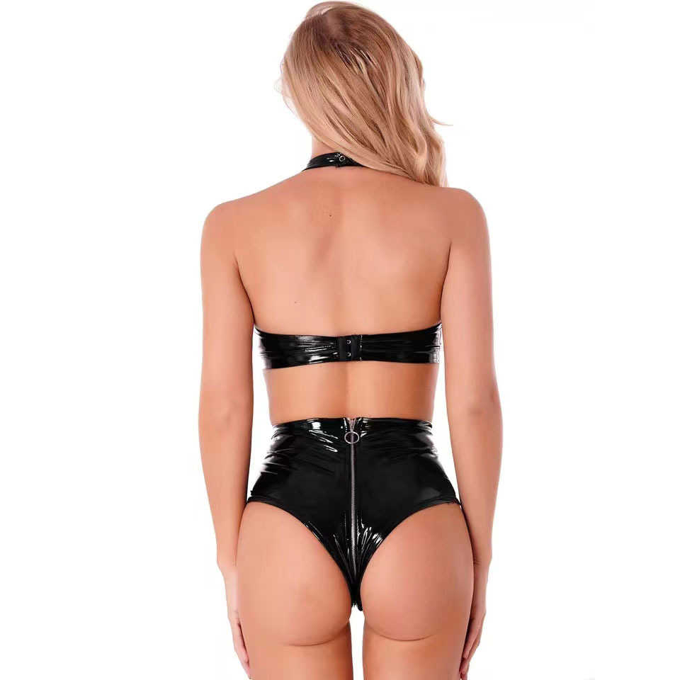 Set di lingerie sexy in pelle  - Plunge Bra Push Up recensione e prezzo